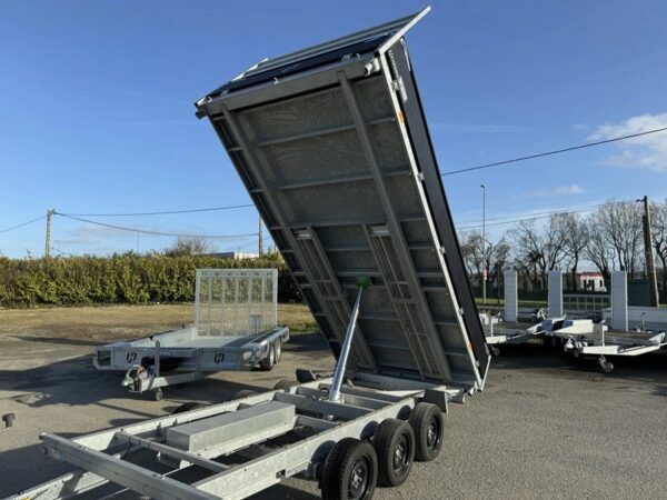 Rimorchio ribaltabile triplo 3×1800 kg 3,5 t
