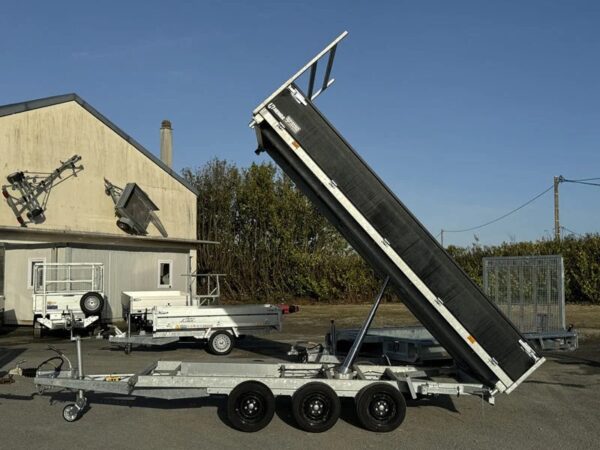 Rimorchio ribaltabile triplo 3×1800 kg 3,5 t