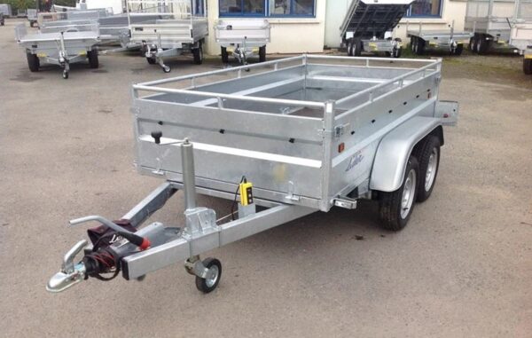 Rimorchio ribaltabile per carichi pesanti Lider, PTAC da 1500 kg, nuovi doppi assi con freni