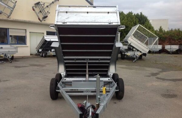 Rimorchio ribaltabile per carichi pesanti Lider, PTAC da 1500 kg, nuovi doppi assi con freni