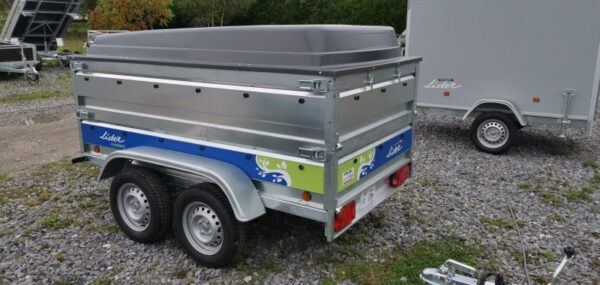 Rimorchio Florence 233x132x39 + tettuccio ABS + doppie sponde laterali