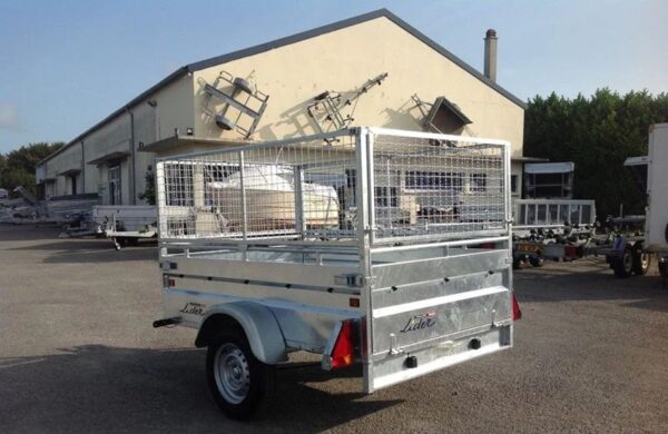 Rimorchio Lider per carichi pesanti con 4 freni – peso lordo del veicolo 750 kg – 200 x 134 cm – 1 asse