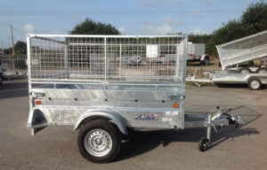 Rimorchio Lider per carichi pesanti con 4 freni – peso lordo del veicolo 750 kg – 200 x 134 cm – 1 asse